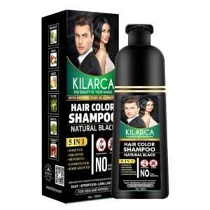 Kilarca 5 in 1 Black Hair Color Shampoo 200 ML