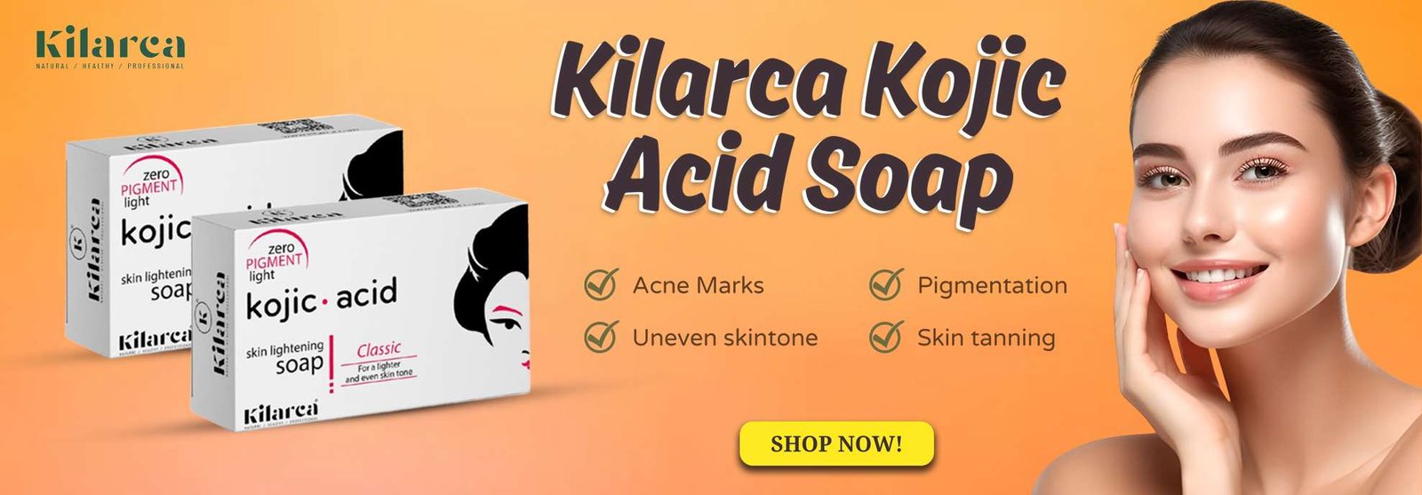 kojic acid soap banner